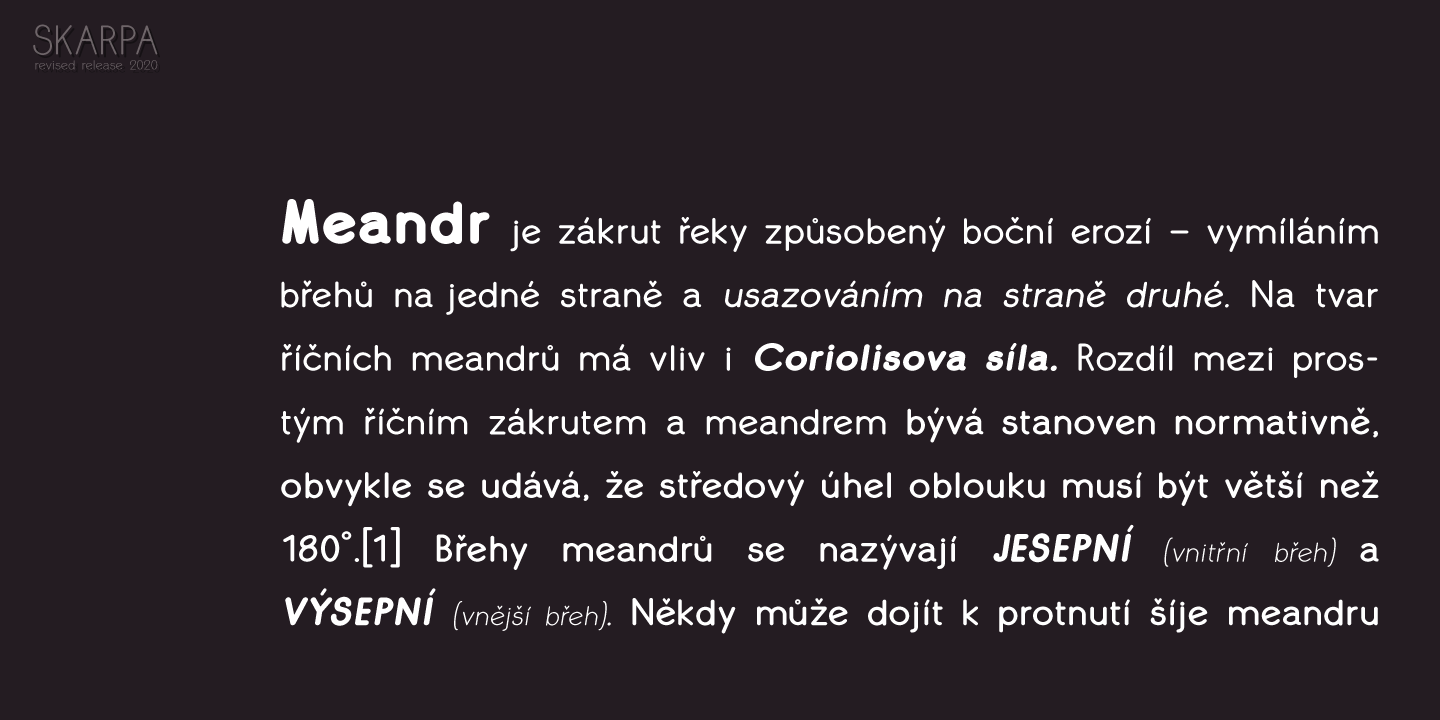 Пример шрифта Skarpa Medium